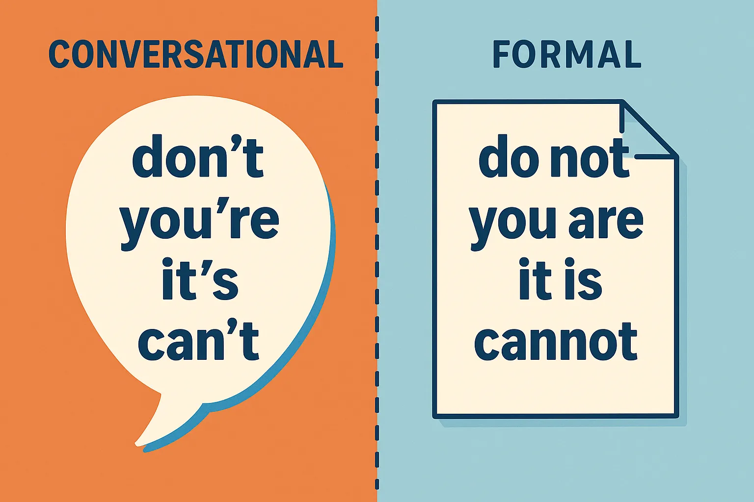 Contractions in Modern English: Usage, Style, Formality