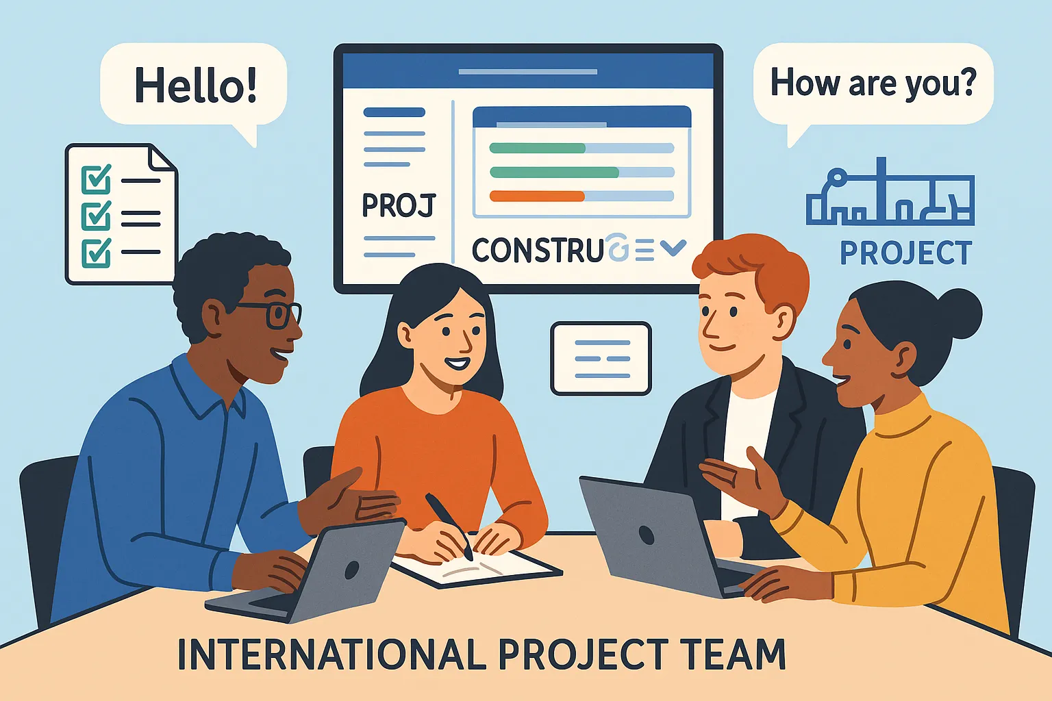Managing Multilingual Projects with English